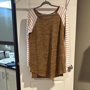 Reborn Brown and White Top